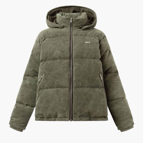 Quilted Puffer Jacket V2 Washed Olive Online – Bild 5