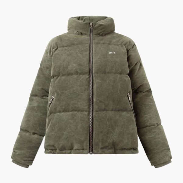 Quilted Puffer Jacket V2 Washed Olive Online