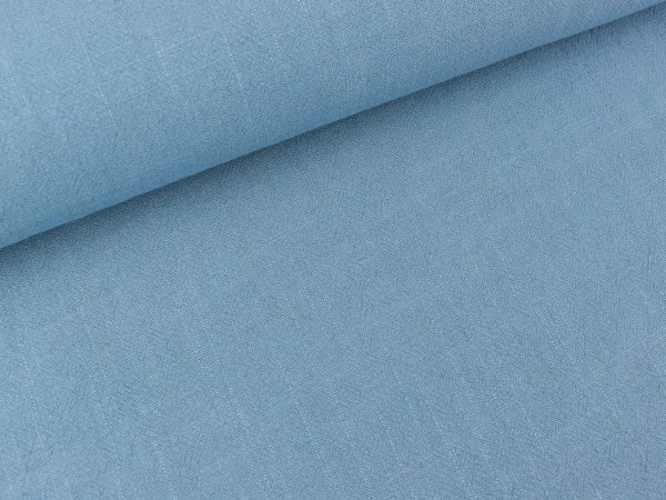 Viskoseleinen Leinenstruktur blue uni Mode